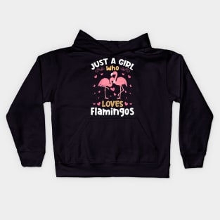 Just a Girl Who Loves Flamingos Kids Hoodie